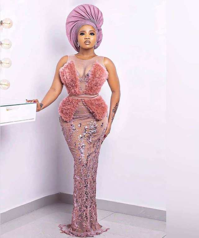 latest aso ebi lace gown styles 2020