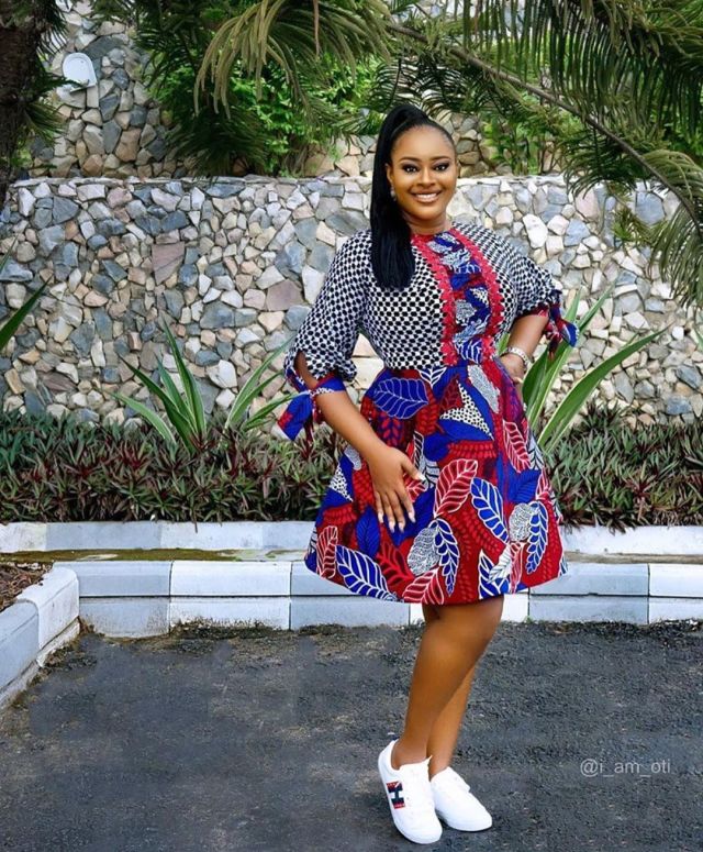 ankara gowns with sneakers