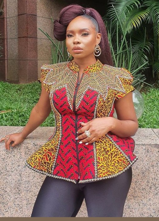 Ankara front zip blouse