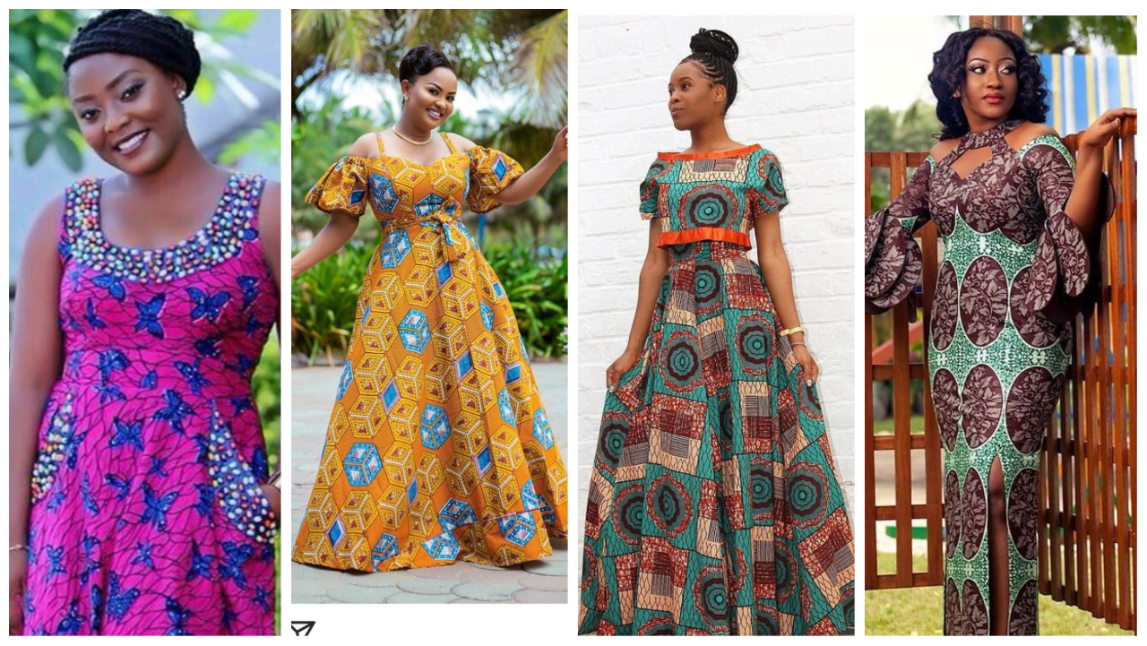 Ankara long gown top