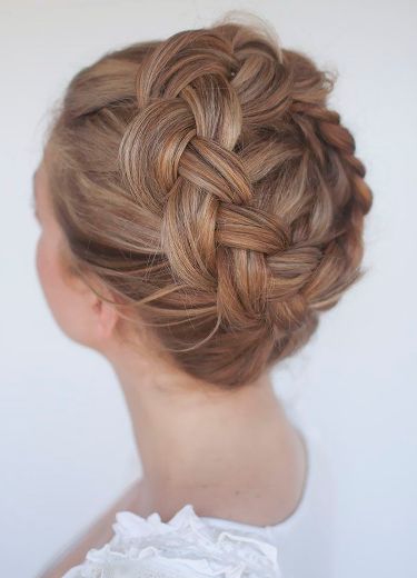 crown braid long hair