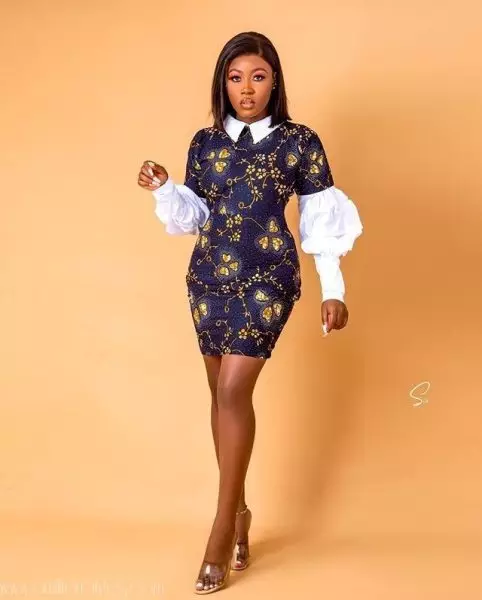 Ankara White Collar Dress Styles