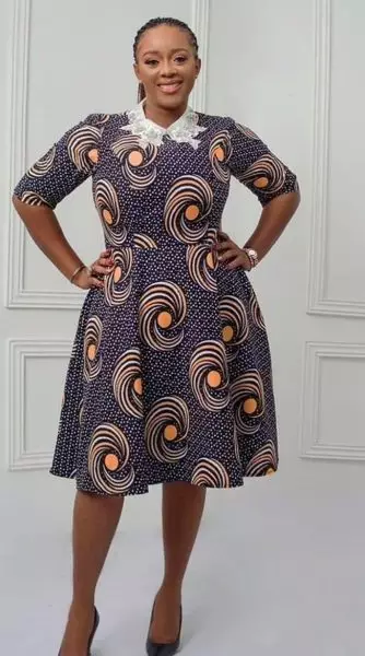 Ankara White Collar Dress Styles