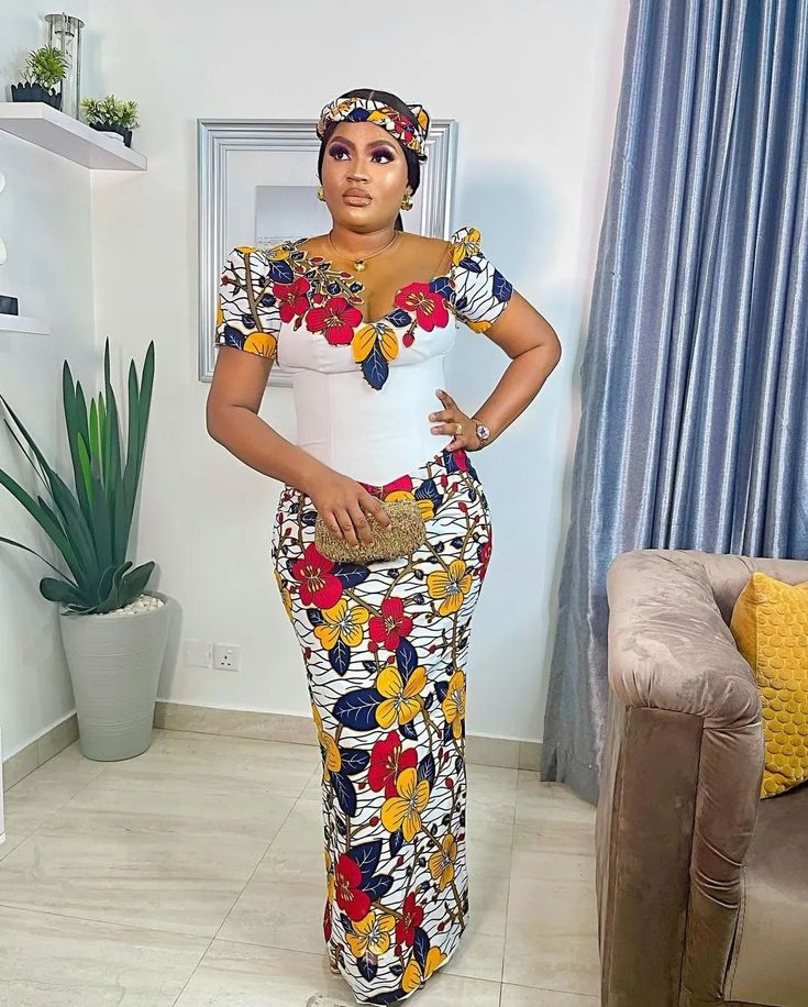 off-shoulder Ankara gowns