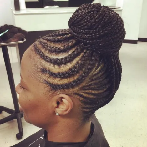 Black Braided Bun