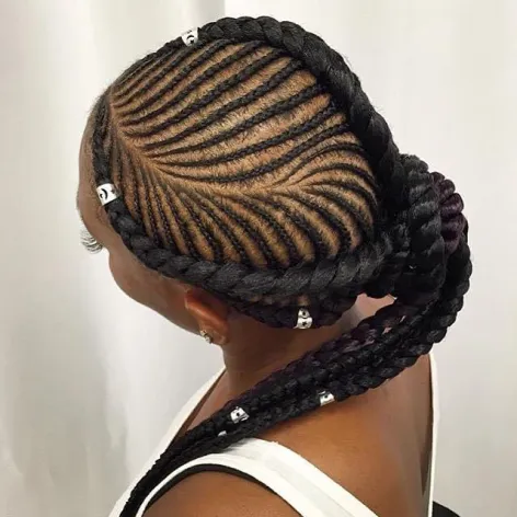 Cornrow On Cornrow Crown Braids