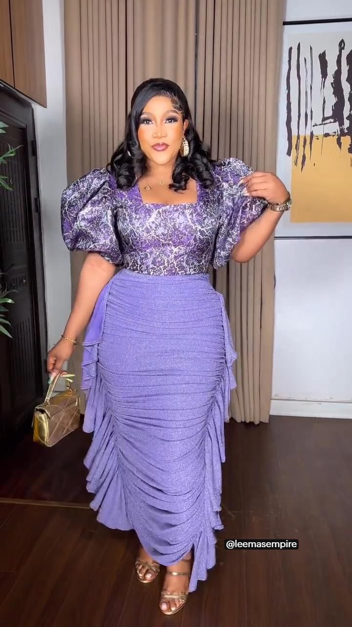 Pictures of Nigerian Crepe Gown Styles for Stylish Ladies
