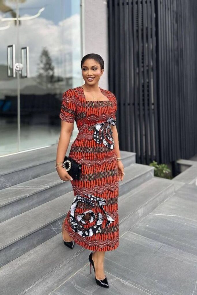 Ankara Midi Dresses for Weddings