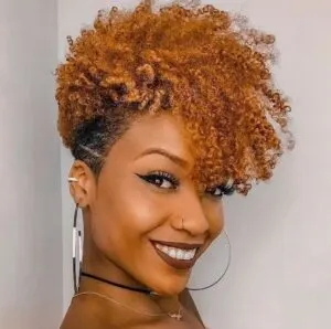 Curly Black Female Fade Haircut