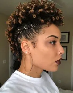 Curly Haircut with Braid On The Side 