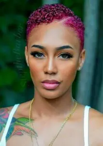 Pink Tapered Haircut
