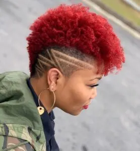 Red Wash and Go Haircut For Black Women