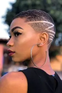 Short Haircut Fade With Design
