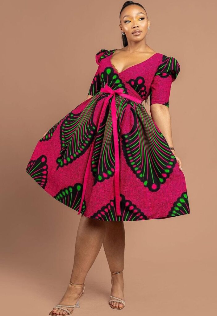 Sunday Church Fashion Ankara big flare gown