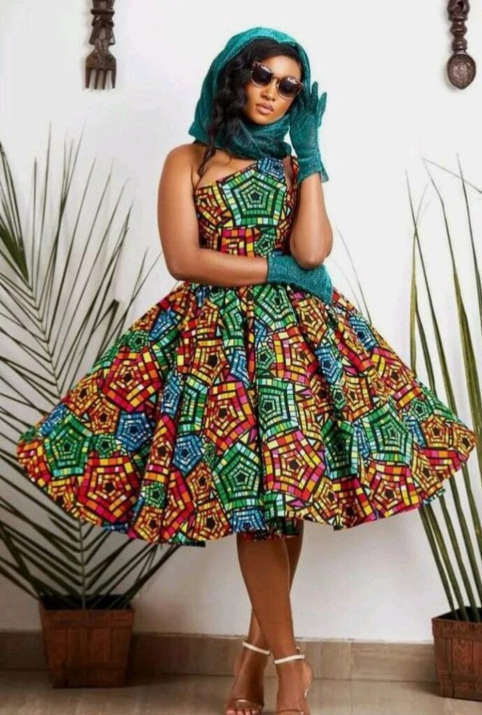 Sunday Church Fashion Ankara big flare gown