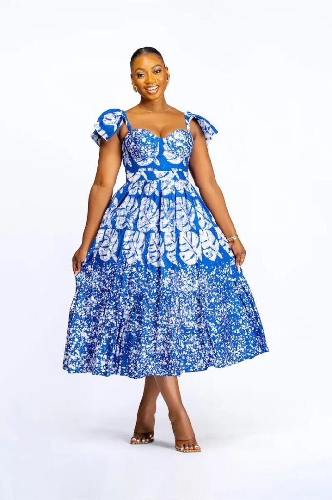 Sunday Church Fashion Ankara big flare gown