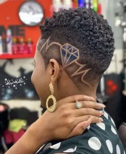 Tapered Black Female Fade Haircut Design