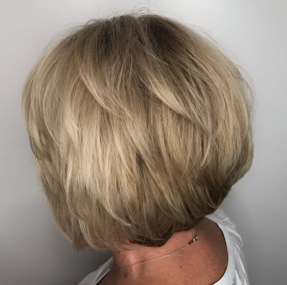 Classic Layered Dark Blonde Bob